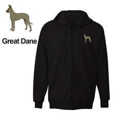 GREAT DANE DOG ZIPPER HOODIE