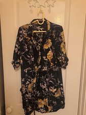 Urban Outfitters Floral Button Up Mini Shirt Dress Size L