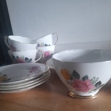 Delphine Bone China Floral Set See Description.
