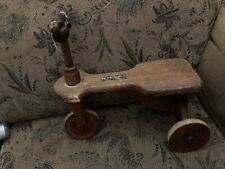 Vintage Antique Child Wooden Tricycle Bike NICE. RARE Cute Bell Still Works