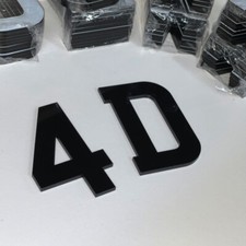 4D NUMBER PLATE LETTERS/SIGNS