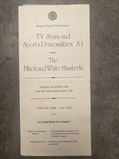 TV Stars & Sports Personalities XI v The Black & White Minstrels 30/08/1981 