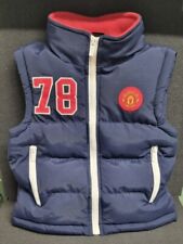 Childs Manchester United Football Club Gilet Blue With Logo 2/3 Years