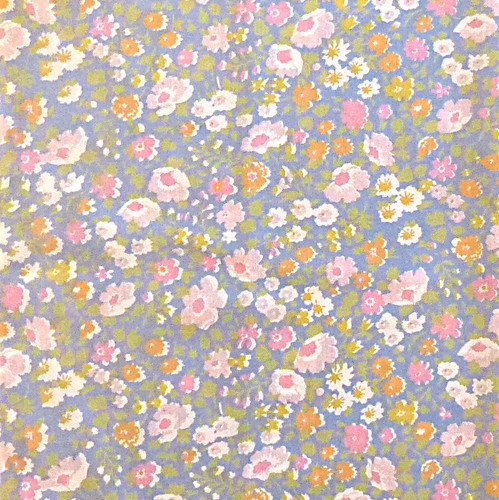 Vintage faded flowers blue - vintage,