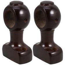 2 Pcs Wooden Curtain Rod