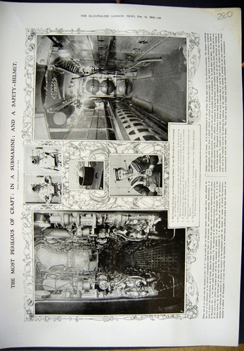 Old antique print 1912 - old,
