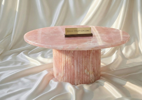 Luxury round pink onyx - round,