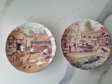 2x Royal Worcester fine porcelain decorative plates - Exclusive to Unigate cust 