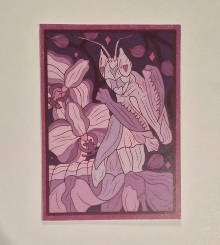 Aceo orchid mantis print - mantis,