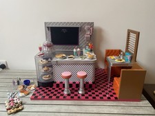 Our Generation Retro Diner Cafe Bite to Eat with Accessories