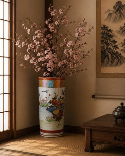 Japanese kutani vase shuzan - japanese,
