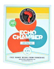 ROOSTER  BREWING  "ECHO CHAMBER  IPA" 4.5% ABV  PUMP CLIP  - foamex