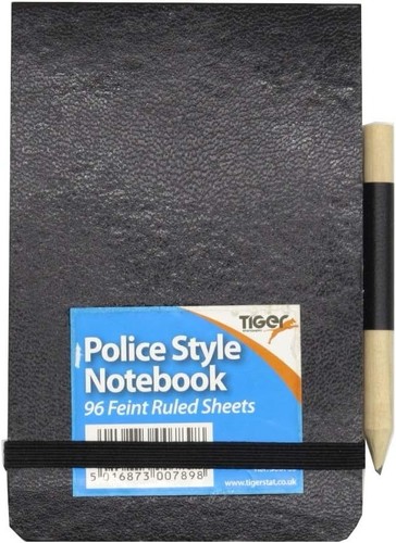 Tiger police style notebook - police,