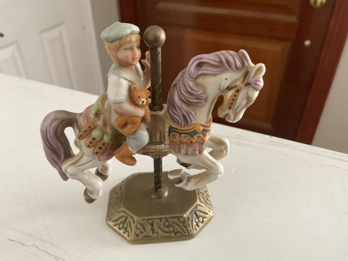Vintage carousel ceramic horse - ceramic,