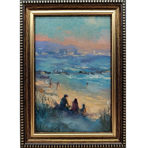 Beach original oil - original, painting