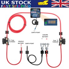 Leisure Battery Split Charge Relay Kit 12V 140A VSR For Camper Van Boat UK