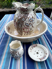 Vintage Wash Basin and Jug with matching Accessories