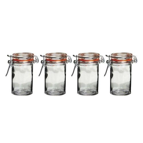 Set clear glass round - set, 4