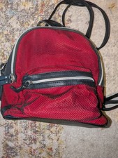 Red Mesh Mini Backpack Women's Goth Punk Alternative Gothic Y2K