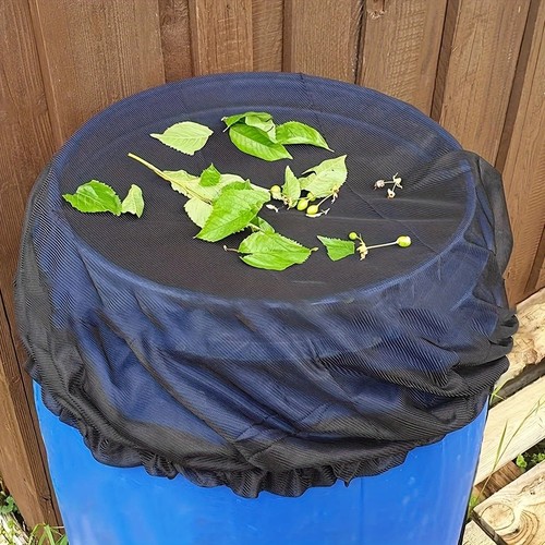 Mesh cover for rain barrel - barrel,