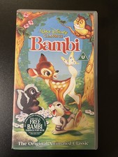 Bambi (VHS) 1942 Walt Disney Animated Movie Vintage Classic