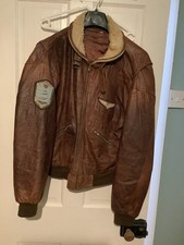 Original 1980s Vintage Men’s Leather Flying Jacket Size L Great Condition