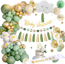 Baby Shower Decorations, Sage