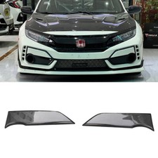 Carbon Fiber Side Splitters For Honda Civic Fk8 Type R Hatchback 17+ Mugen Style