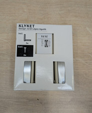 IKEA KLYKET 3-pack Folding Wall Hook Hanger Aluminium/Beige