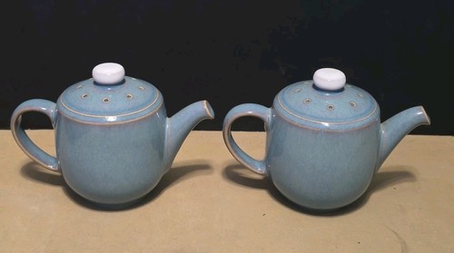 Rare denby azure pepper pots - rare,