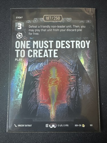 One must destroy - must, create