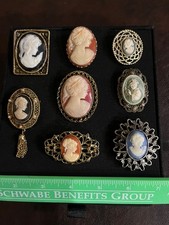 a collection of vintage cameo