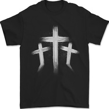 Three Gothic Crosses Grunge