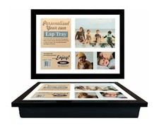 Personalized Cushioned Lap Tray Custom Name or Photo Bean Bag Bed & Laptop Table