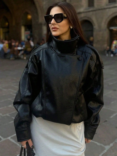 Women leather biker - ,