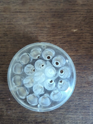 Vintage clear glass flower - clear,