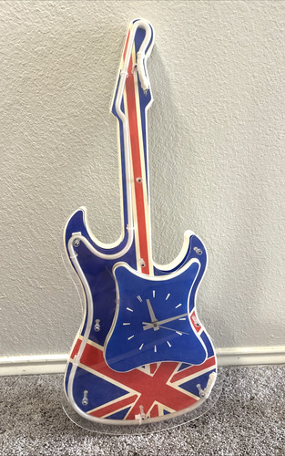 Union jack guitar - guitar, clock