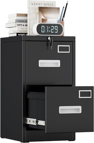 Black filing cabinet drawers - cabinet,