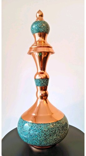 Turquoise decorative vase - turquoise,