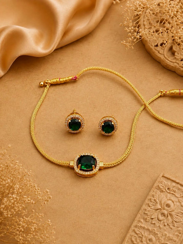 Women gold finish green - women’s,