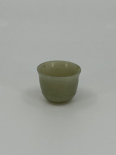 Chinese green jade bowl - bowl, carved