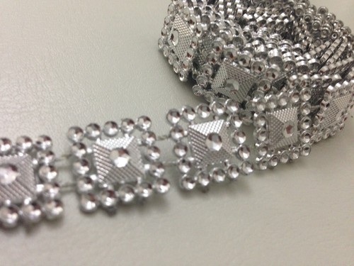 Diamante silver stud - diamante, shiny