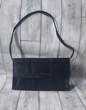 Black Satin Bow Audrey Hepburn Style Evening Bag
