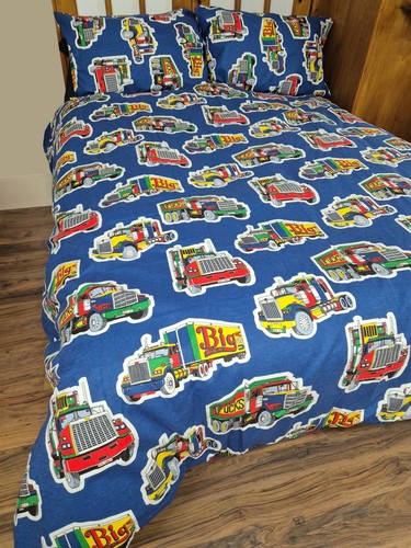 Single bed trucker flannelette - single,