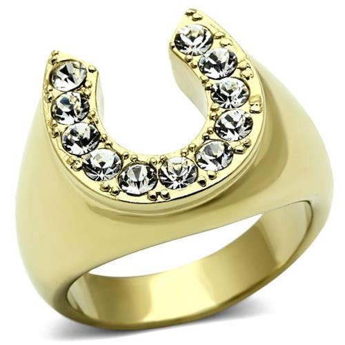 Mens gold horseshoe ring