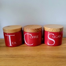 Tea coffee sugar caddy - coffee,