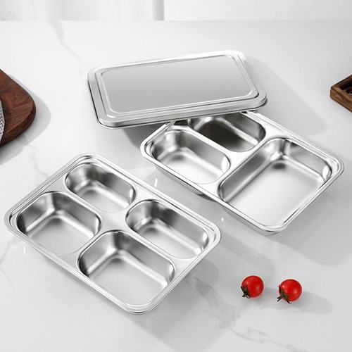 Stainless steel dinner plate - stainless,