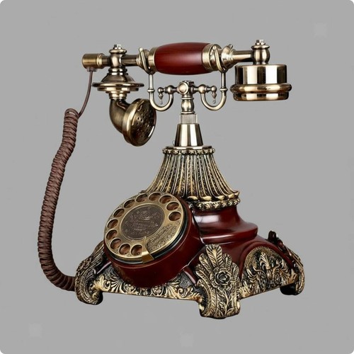 Vintage phone ornate corded - vintage,
