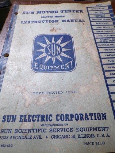 Sun motor tester - motor, tester,