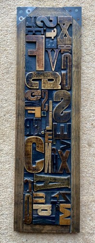 Vintage wooden letterpress - wooden,